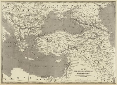 Map of the Ottoman Empire, Kingdom of Greece, and the Russian Provinces on the Black Sea by John Dower